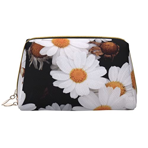 Daisy Make-up-Tasche, großes Fassungsvermögen, Leder, wasserdicht, Make-up-Tasche, tragbar, Reise-Kosmetiktasche, Make-up-Organizer-Tasche für Frauen, Weiß, Einheitsgröße, weiß, Einheitsgröße von Debou