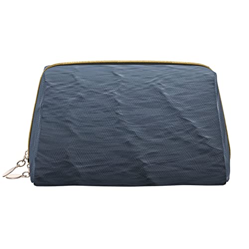 Deep black waves Make-up-Tasche, großes Fassungsvermögen, Leder, wasserdicht, Make-up-Tasche, tragbare Reise-Kosmetiktasche, Make-up-Organizer-Tasche für Frauen, Weiß, Einheitsgröße, weiß, von Debou