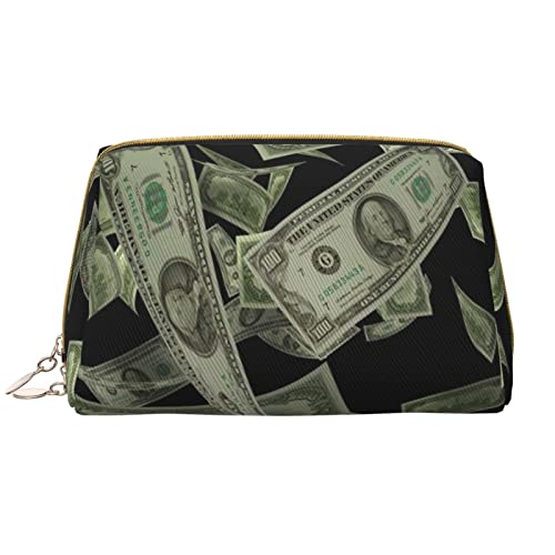 Dollarzeichen-Geld-Make-up-Tasche, große Kapazität, Leder, wasserdicht, Make-up-Tasche, tragbare Reise-Kosmetiktasche, Make-up-Organizer-Tasche für Frauen, Weiß, Einheitsgröße, weiß, Einheitsgröße von Debou