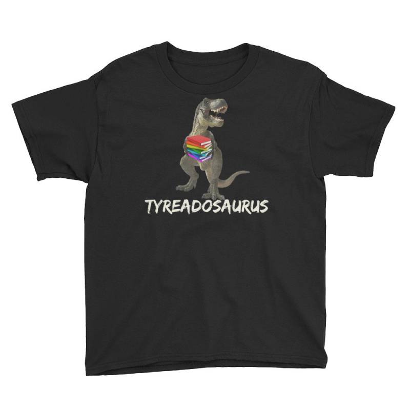 Tyrreadosaurus Lesen Jugend Kurzarm T-Shirt von DebraElleCreations
