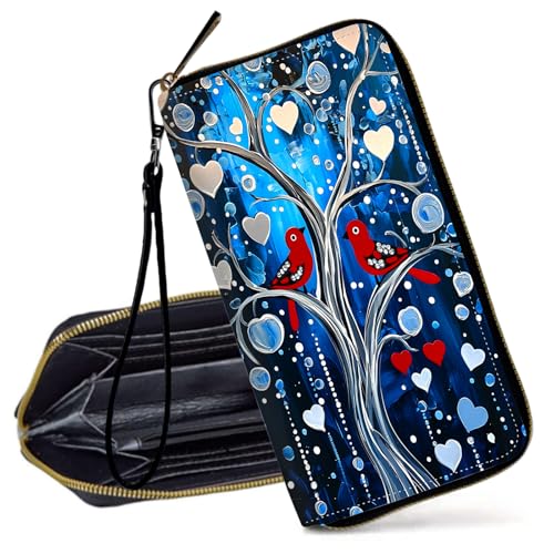 Decahouy RFID-blockierende Geldbörse für Damen – schlanke PU-Leder-Reißverschluss-Clutch, niedliche Kreditkartenetui mit Handgelenkschlaufe für Damen, Urban Nurse Wearing Mask von Decahouy