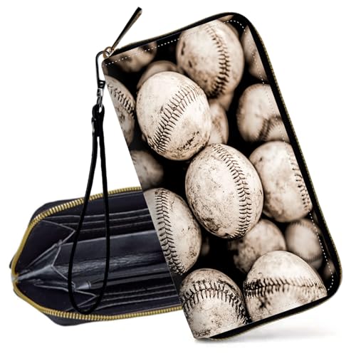 Decahouy RFID-blockierende Geldbörse für Damen – schlanke PU-Leder-Reißverschluss-Clutch, niedliche Kreditkartenetui mit Handgelenkschlaufe für Damen, Vintage-Hühner und Blumen von Decahouy