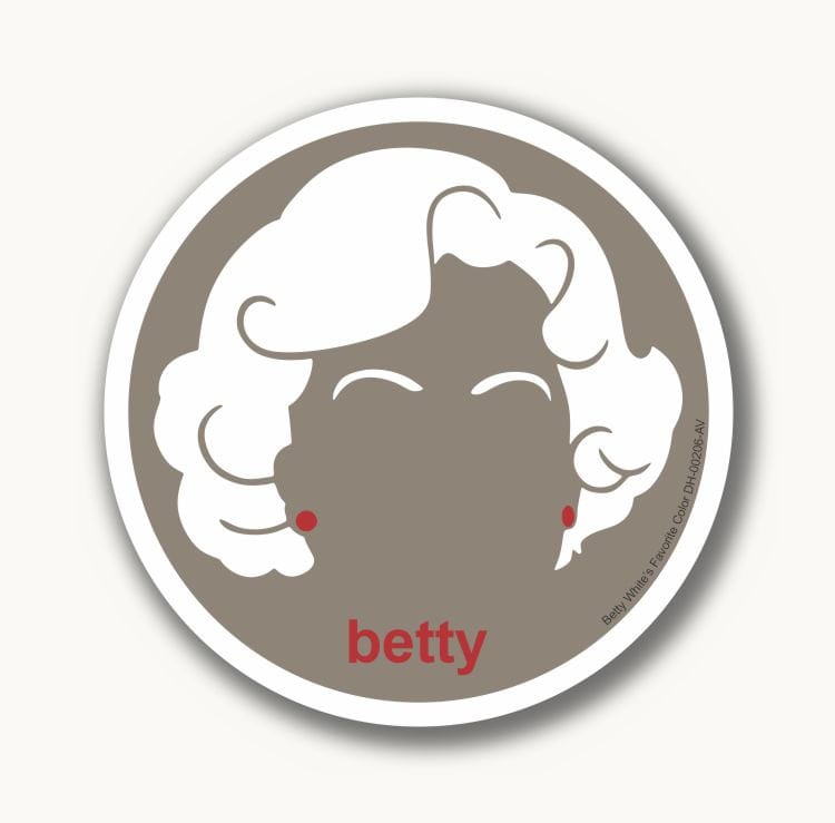 Betty White's Favorit Color Sticker 001 von DecalHell