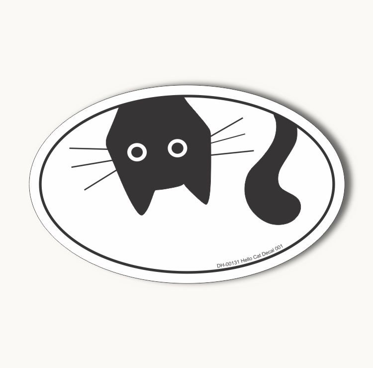 Hello Cat Sticker 001 von DecalHell