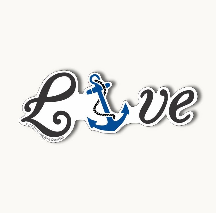 Love Navy Aufkleber 001 von DecalHell