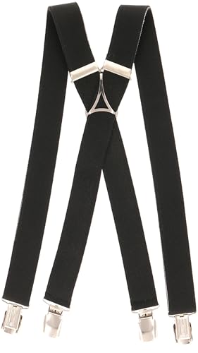 Decalen Herren Hosenträger Hochwertige, Elegante und Verstellbare Suspenders mit Robusten Clips, 35 mm Breit, Ideal für Business, Freizeit, Hochzeit und Formelle Anlässe (Schwarz) von Decalen