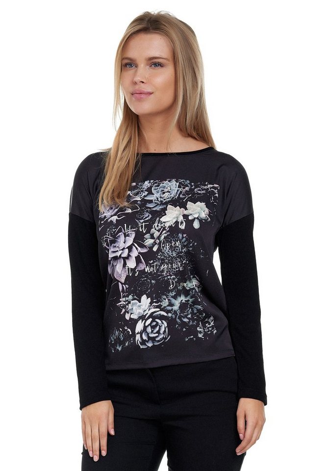 Decay Langarmshirt mit dekorativen Kaktusblumen von Decay