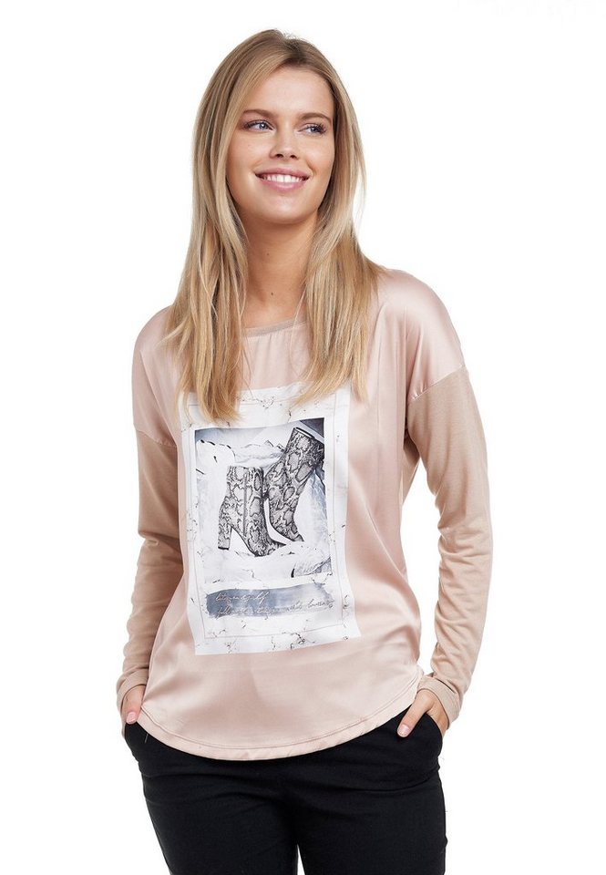 Decay Langarmshirt mit trendigem Frontprint von Decay