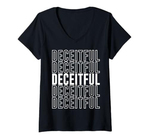 Damen Täuschend T-Shirt mit V-Ausschnitt Damen Täuschend T-Shirt mit V-Ausschnitt von Deceitful Apparel