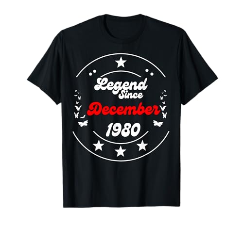 Dezember 1980 Birthday Legend Man Boy Since December 1980 T-Shirt Dezember 1980 Birthday Legend Man Boy Since December 1980 T-Shirt von December 1980 Birthday Legendary Since 1980 Men