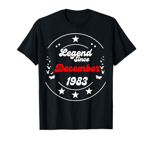 Dezember 1983 Birthday Legend Man Boy Since December 1983 T-Shirt Dezember 1983 Birthday Legend Man Boy Since December 1983 T-Shirt von December 1983 Birthday Legendary Since 1983 Men