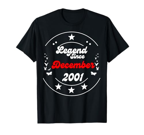 Dezember 2001 Birthday Legend Man Boy Since December 2001 T-Shirt Dezember 2001 Birthday Legend Man Boy Since December 2001 T-Shirt von December 2001 Birthday Legendary Since 2001 Men