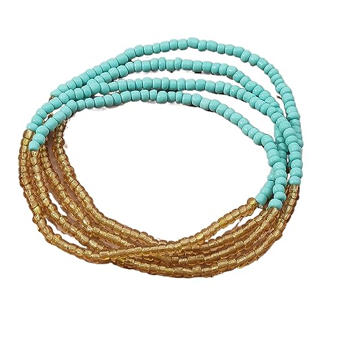 1 Pcs Böhmische Fußkettchen Armband, handgemachte Perlen Sommer Fußkettchen Armband Elastischer Faden Fußkettchen Bunte mehrschichtige Perlen Elastischer Fußschmuck für Frauen Mädchen von Decentraland