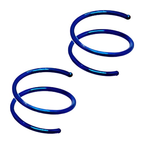 2 Stück 20G Durchmesser 8 mm Blauer Doppelring Septum Nasenring Knorpel Hergestellt Aus Hypoallergenem Chirurgischem Stahl Nasen Lippen Tragus Ohrring Piercing Schmuck Für Damen Und Herren von Decentraland