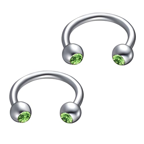 2 Stück Grün 16G 1,2 mm Titanstahl Chirurgenstahl Septum Piercing Edelstahl Septum Hufeisen Septum Nasenringe C-förmiges Nasen-Lippen-Piercing Nagel-Piercing-Zubehör Septum-Schmuck für Frauen 8 mm 2 Stück Grün 16G 1,2 mm Titanstahl Chirurgenstahl Septum Piercing Edelstahl Septum Hufeisen Septum Nasenringe C-förmiges Nasen-Lippen-Piercing Nagel-Piercing-Zubehör Septum-Schmuck für Frauen 8 mm von Decentraland
