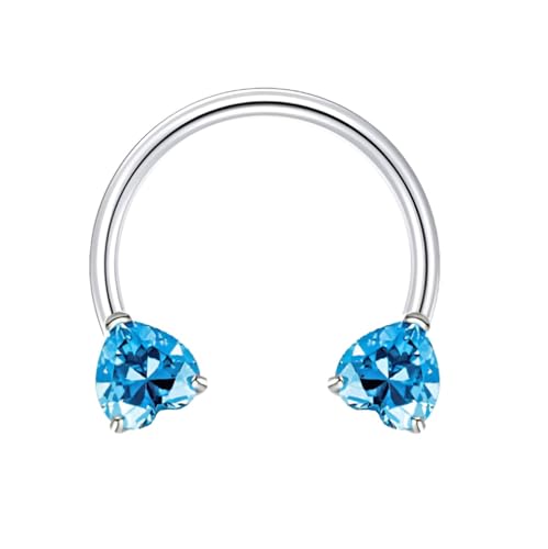 Decentraland 1 Stück 16G Hufeisen Hoop Septum Ring Ohrring Knorpel Nasenring Herz Captive Bead Ringe Tragus Daith Rook Helix Body Piercing Schmuck für Frauen von Decentraland
