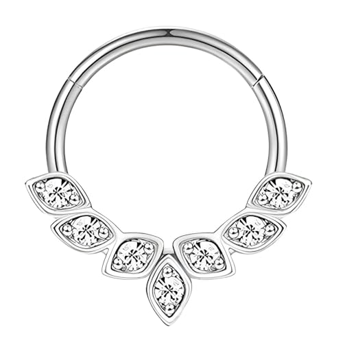 Decentraland 1 Stück 16G Silber Durchmesser 10 mm 316L Edelstahl Septum Ring Hoop Cluster CZ Scharniersegment Daith Helix Piercing Schmuck für Frauen und Männer Decentraland 1 Stück 16G Silber Durchmesser 10 mm 316L Edelstahl Septum Ring Hoop Cluster CZ Scharniersegment Daith Helix Piercing Schmuck für Frauen und Männer von Decentraland
