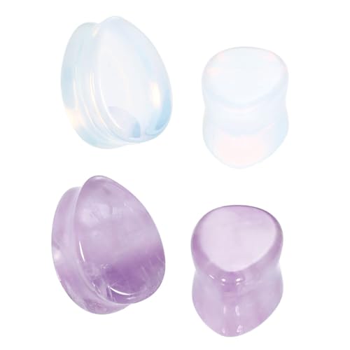 Decentraland 2 Paar Stein-Ohrmessgeräte Ohrringe Tropfenform Stein-Ohrmessgeräte Stecker Schmuck 14mm(9/16") von Decentraland