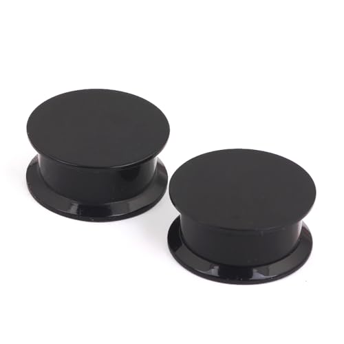 Decentraland 2 Stück Schwarze 5mm(4G) Doppelt Ausgestellte Tunnel Plug Ohrringe Flache Acryl Ohr Expander Mit Innengewinde Paarweise Verkauft Unisex Ohr Expander Stilvolle Ohrringe von Decentraland