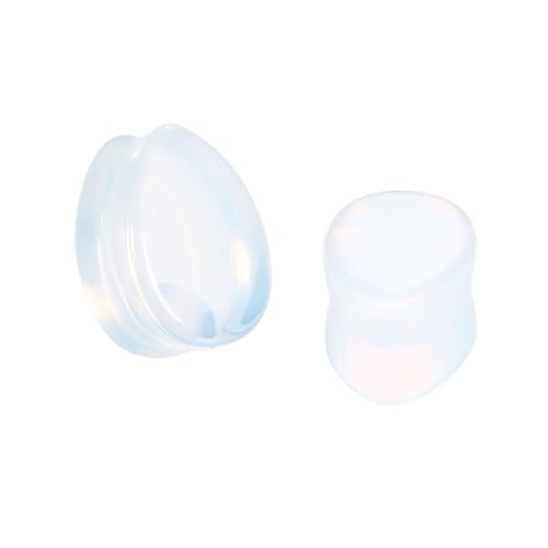 Decentraland 2 Stück Stein-Ohrmessgeräte Ohrringe Tropfenform Stein-Ohrmessgeräte Stecker Schmuck 8mm(0g) von Decentraland