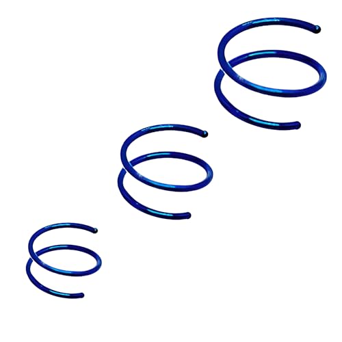 3 Stück 20G Blauer Doppelring Septum Nasenring Knorpel Aus Hypoallergenem Chirurgischem Stahl Nasen Lippen Tragus Ohrring Piercing Schmuck Für Frauen Und Männer von Decentraland
