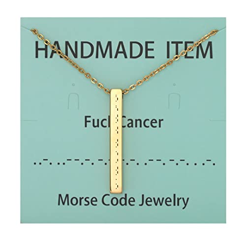 Decentraland Gold Scheiß Auf Krebs Edelstahl Morse Code graviert personalisierte Bar Halskette Geschenk für Frauen Memorial zierliche Liebe Tuner Freundschaft Long Distance Touch Weihnachtsschmuck Decentraland Gold Scheiß Auf Krebs Edelstahl Morse Code graviert personalisierte Bar Halskette Geschenk für Frauen Memorial zierliche Liebe Tuner Freundschaft Long Distance Touch Weihnachtsschmuck von Decentraland