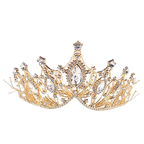 Kristall-Strass-Hochzeits-Tiara für Braut, Hochzeit, Prinzessin, Königin, Krönung, Geburtstagsfeier, silberne Krone, Mädchen und Frauen, Karneval, Party, Urlaub, Feier für Erwachsene von Decentraland