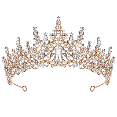 Kristall-Strass-Hochzeits-Tiara für Braut, Hochzeit, Prinzessin, Königin, Krönung, Geburtstagsfeier, silberne Krone, Mädchen und Frauen, Karneval, Party, Urlaub, Feier für Erwachsene von Decentraland