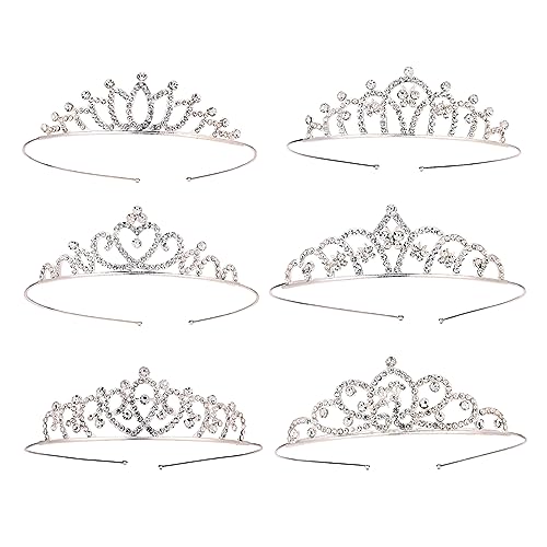 Kristall-Strass-Hochzeits-Tiara für Braut, Hochzeit, Prinzessin, Königin, Krönung, Geburtstagsfeier, silberne Krone, Mädchen und Frauen, Karneval, Party, Urlaub, Feier für Erwachsene von Decentraland