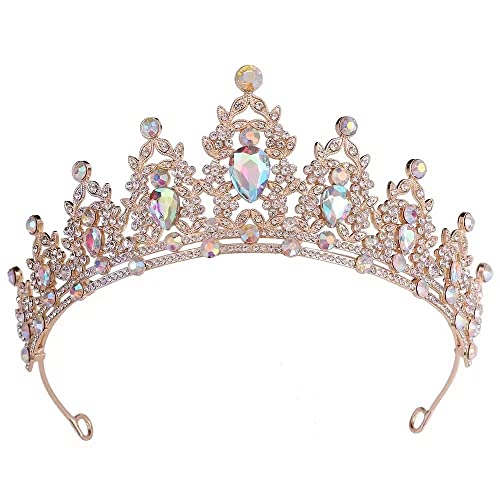 Kristall-Strass-Hochzeits-Tiara für Braut, Hochzeit, Prinzessin, Königin, Krönung, Geburtstagsfeier, silberne Krone, Mädchen und Frauen, Karneval, Party, Urlaub, Feier für Erwachsene von Decentraland