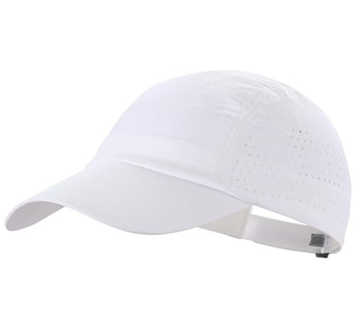 Decentron Atmungsaktive Laufmütze für Herren, schnelltrocknend, Outdoor-Sport, Baseballkappe, LSF 50+, weiß, Einheitsgröße Decentron Atmungsaktive Laufmütze für Herren, schnelltrocknend, Outdoor-Sport, Baseballkappe, LSF 50+, weiß, Einheitsgröße von Decentron
