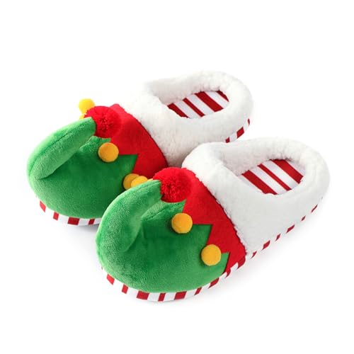 Dechic Niedliche Hausschuhe für Damen und Herren, Elfenschuhe, pelzig, rutschfest, bequem, Schlafzimmer, Grün , 7-8 Dechic Niedliche Hausschuhe für Damen und Herren, Elfenschuhe, pelzig, rutschfest, bequem, Schlafzimmer, Grün , 7-8 von Dechic