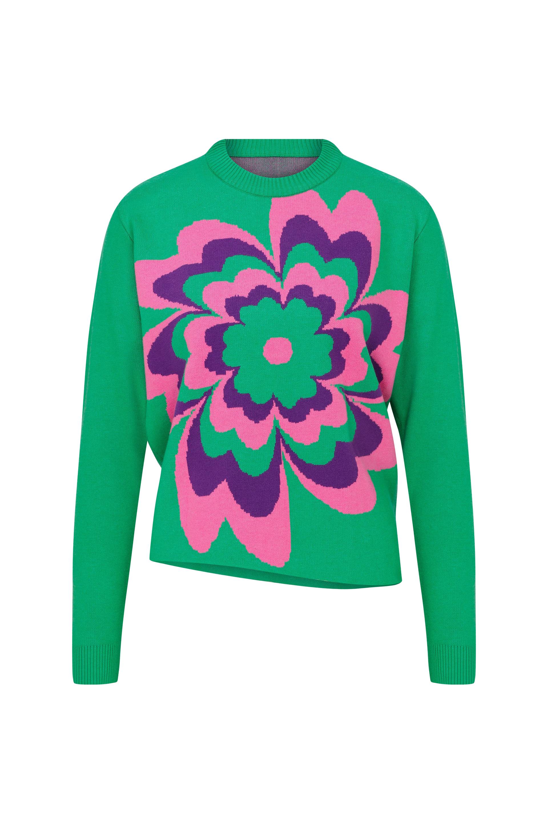Botanical Bliss Sweater - Green - L - Declara - Sweaters Botanical Bliss Sweater - Green - L - Declara - Sweaters von Declara
