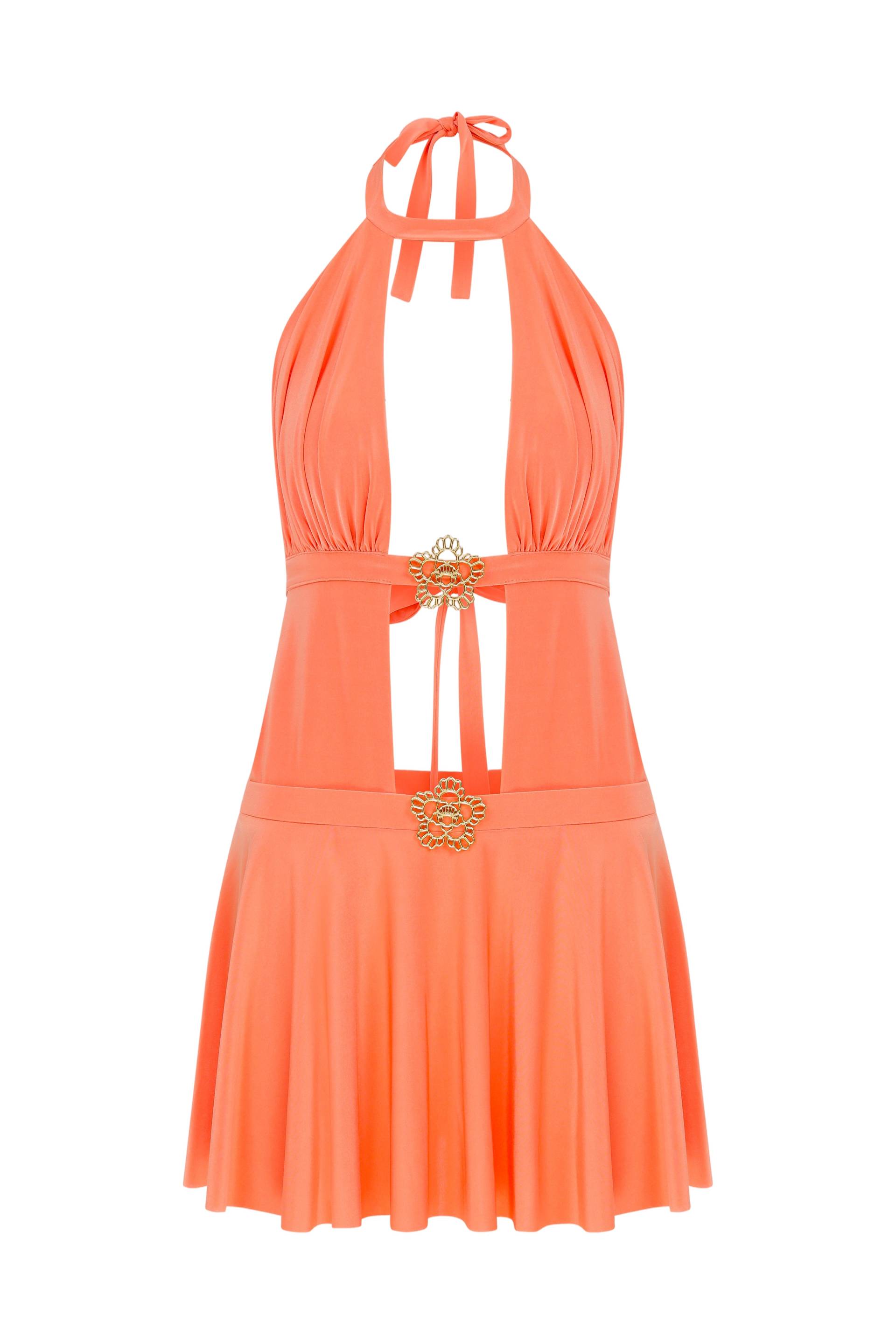 Canna Lily Dress - Orange - S - Declara - Mini dresses Canna Lily Dress - Orange - S - Declara - Mini dresses von Declara