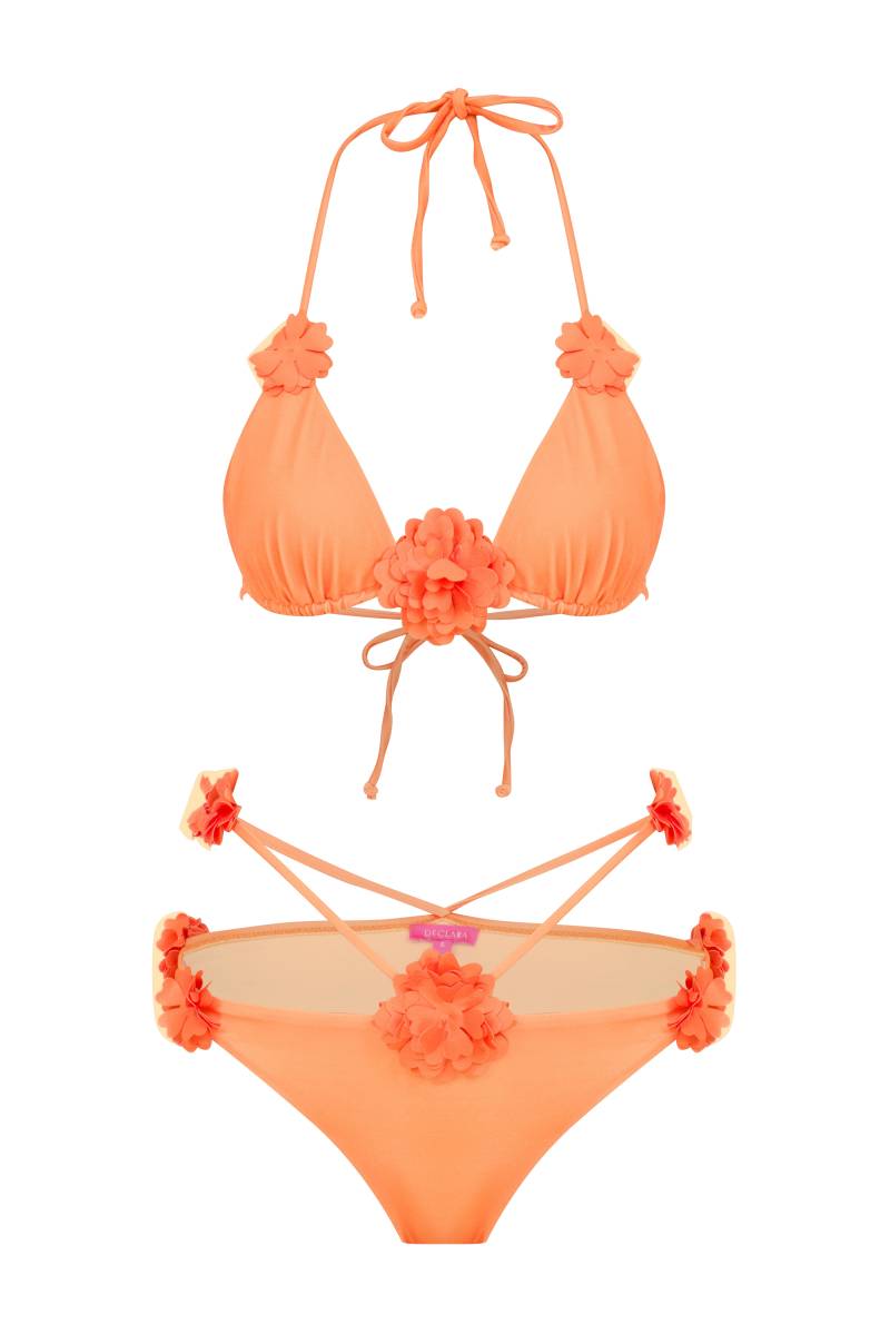 Declara | Flower Tulip Bikini Set | Women's Orange Bikinis von Declara