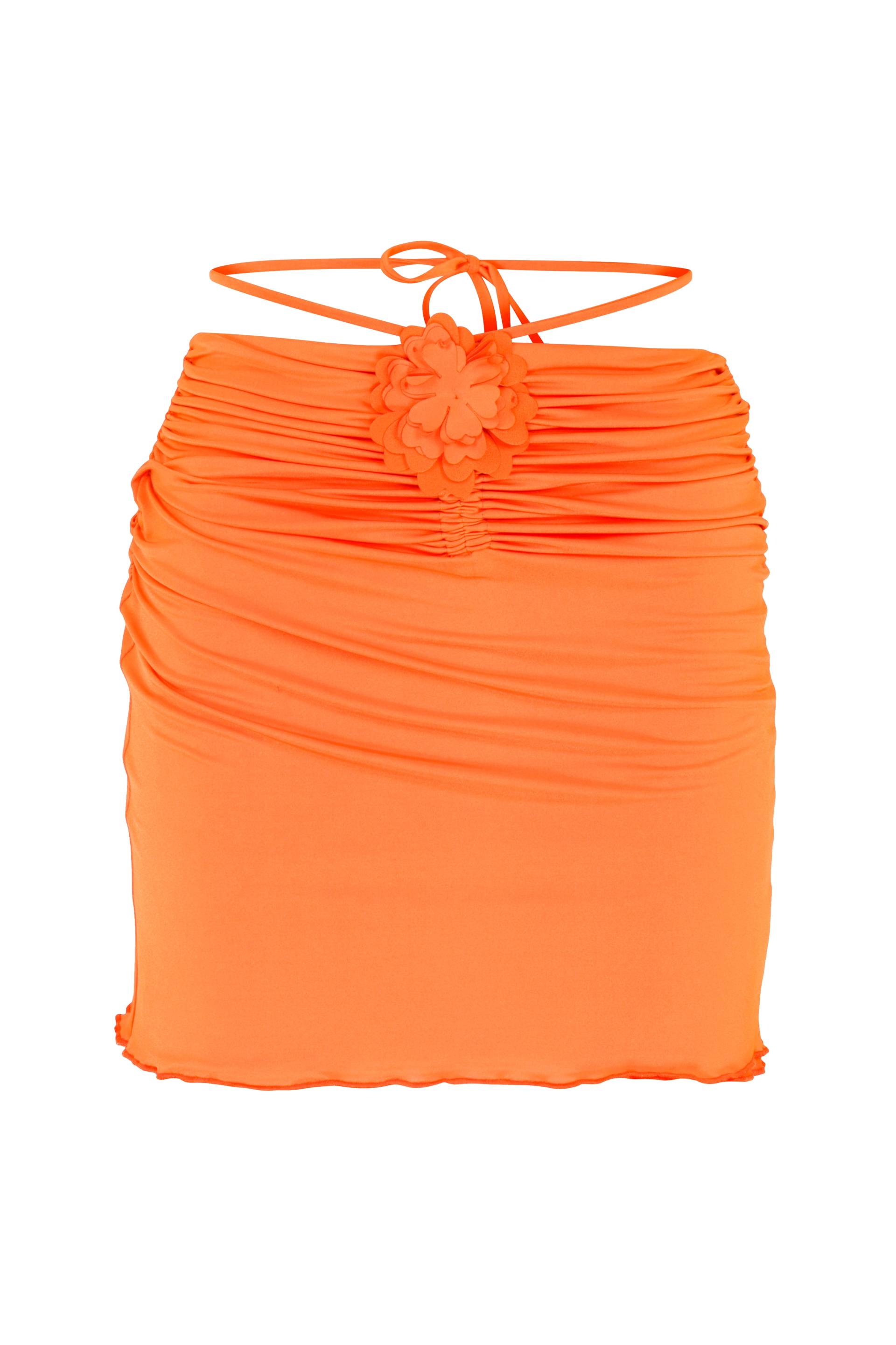 Marigold Floral Skirt - Orange - M - Declara - Mini skirts von Declara