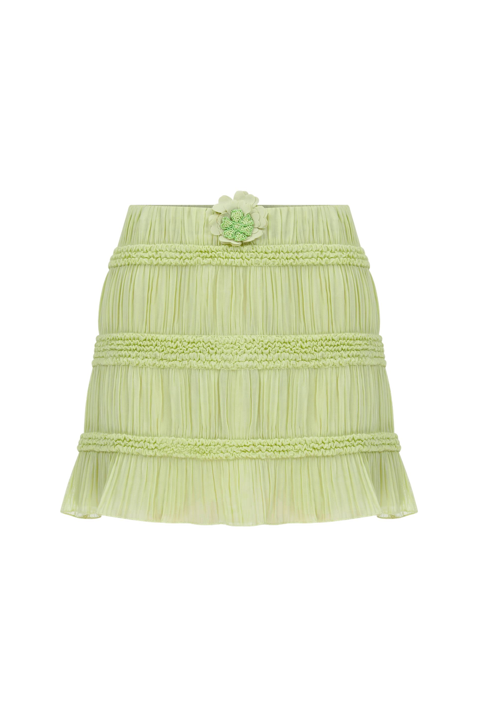 Sage Flora Skirt - White - S - Declara - Mini skirts Sage Flora Skirt - White - S - Declara - Mini skirts von Declara