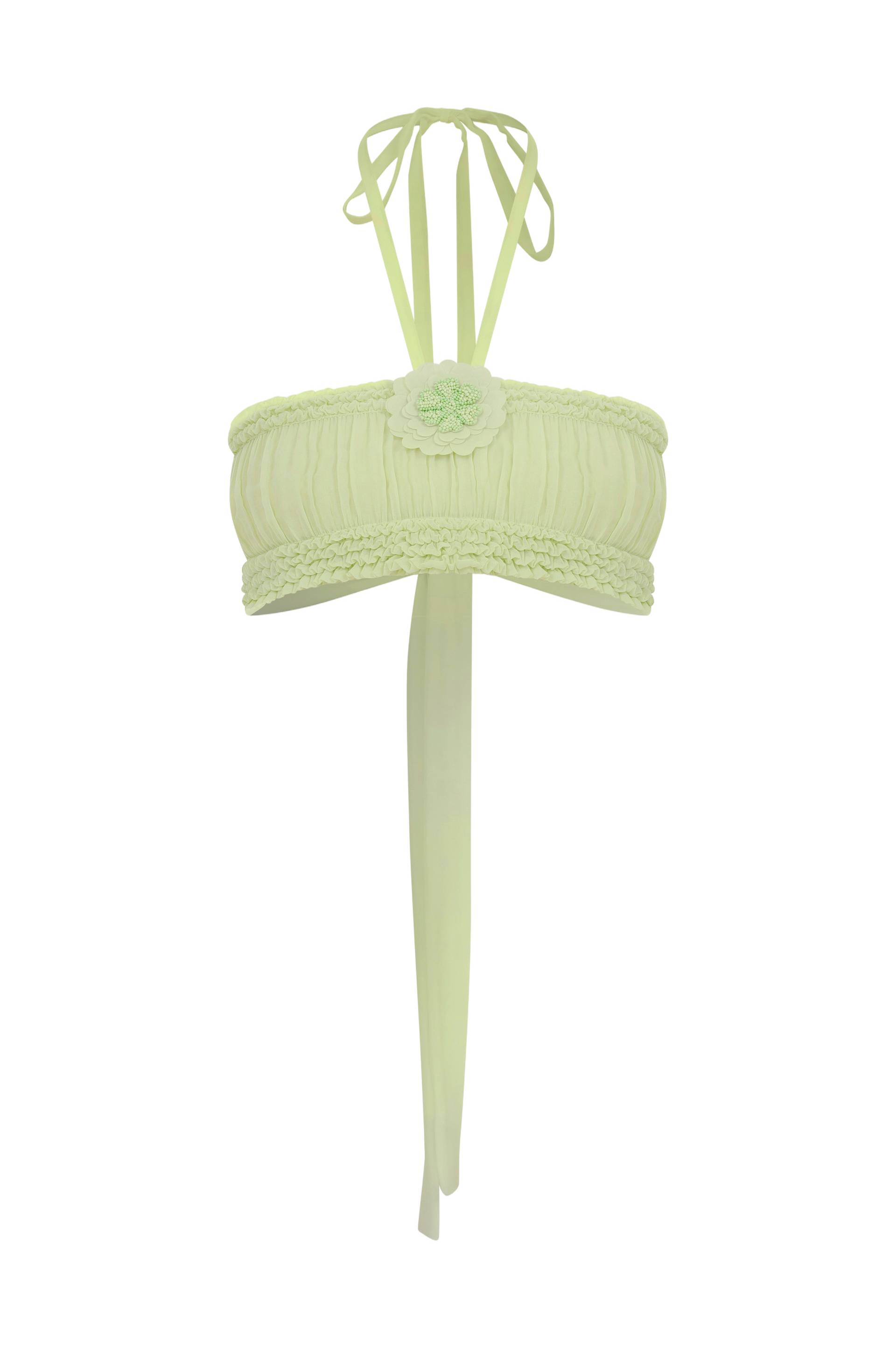Sage Flora Top - White - L - Declara - Crop tops von Declara