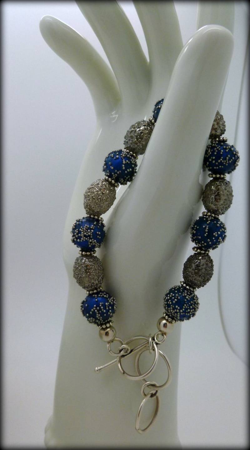 Perlen Armband Set. Polymer Clay Mit Perle. Einstellbare Größe Armband. Lampwork-Perlen-Armband. Decobeading von DecoBeading