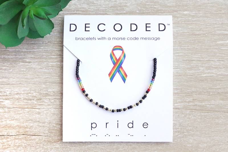 Pride Month - Pride Armband Morse Code Awareness von DecodedDesigns