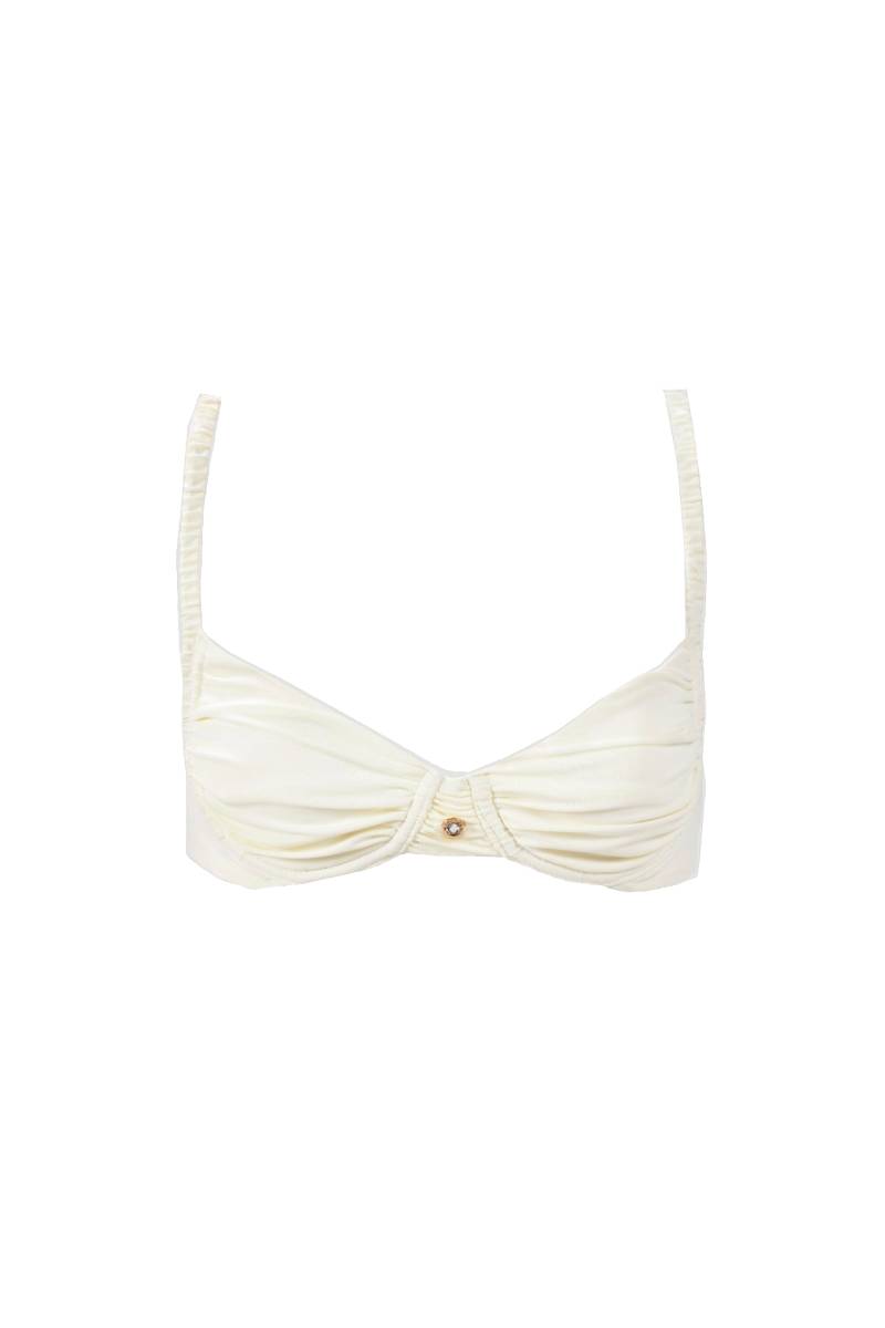 Decolet The Label | Ariel Underwire Bikini Top in Seashell | Women's Ivory Bikini tops von Decolet The Label