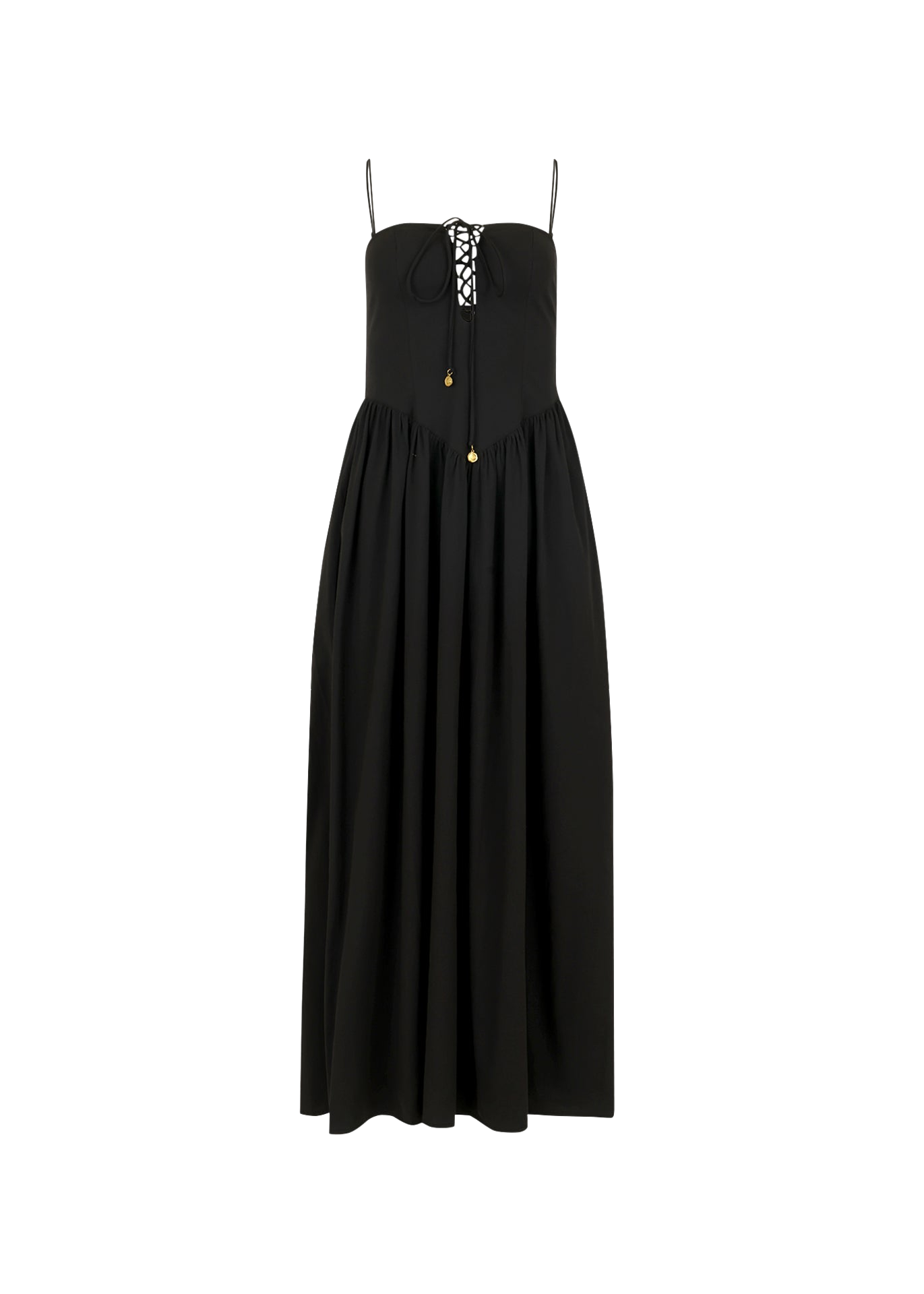 Raquel Drop Waist Maxi Dress - Black - L - Decolet The Label - Maxi dresses von Decolet The Label
