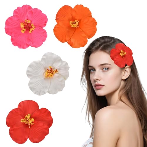 Tropische Blumen Haarspange, 4 Stück Haarspangen mit Hawaiianischen Blumen, Hawaii Plumeria Haarspange, Hibiskusblütenclip für Frauen, für Hochzeit Urlaub Strandparty 4 Farbe Tropische Blumen Haarspange, 4 Stück Haarspangen mit Hawaiianischen Blumen, Hawaii Plumeria Haarspange, Hibiskusblütenclip für Frauen, für Hochzeit Urlaub Strandparty 4 Farbe von DecorDwell