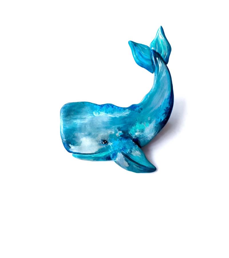 Wal Einer Brosche Aus Fimo, Handgeformt Mit Handbemalten Elementen von DecorElegancy