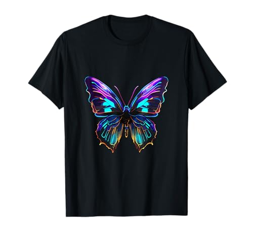 Wunderschöner farbiger Schmetterling für Damen T-Shirt Wunderschöner farbiger Schmetterling für Damen T-Shirt von Decorative BUTTERFLY for women