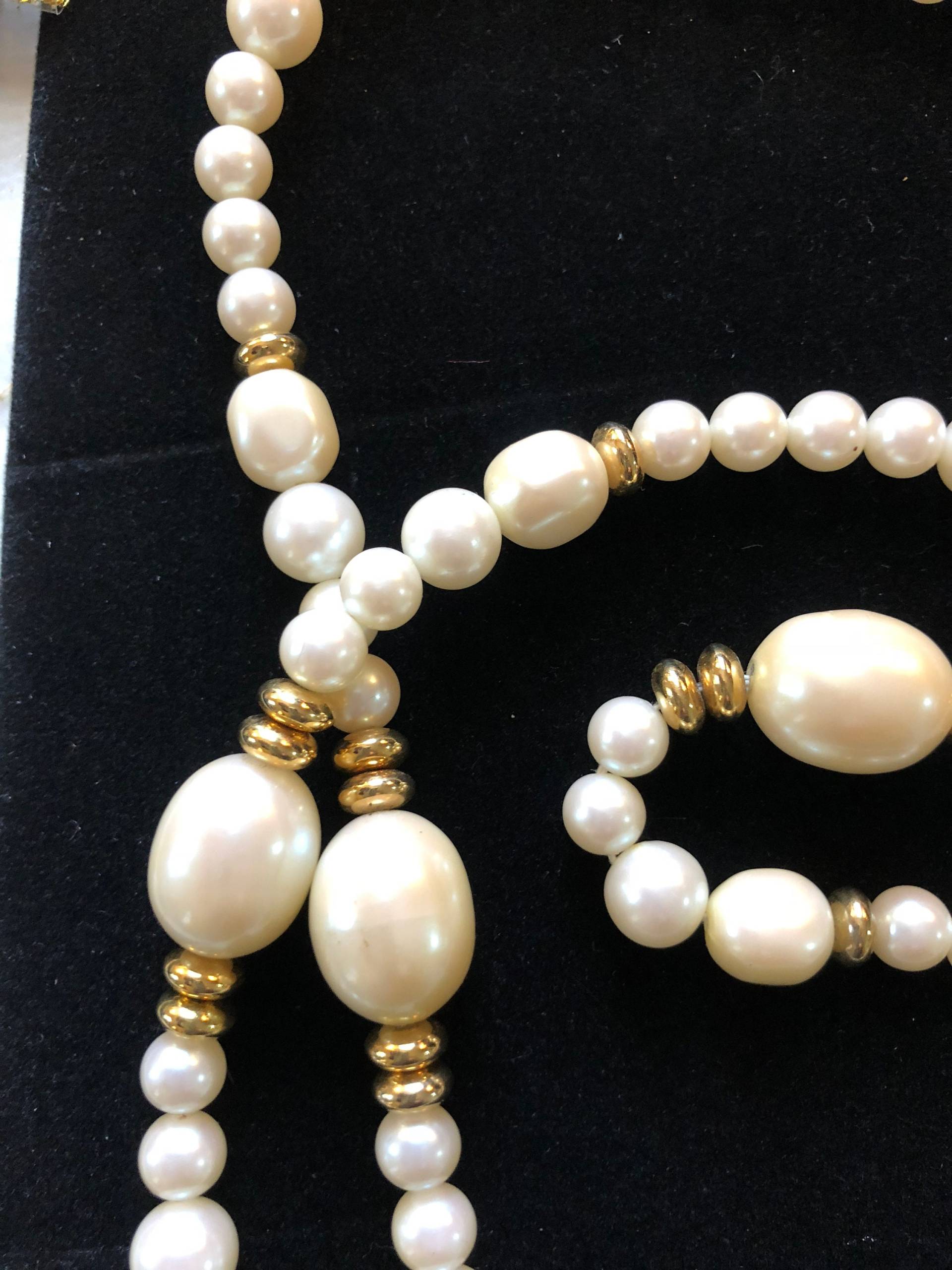 Jahrgang Lange Große Faux Perle Strang Jahrgang Lange Große Faux Perle Strang von DecorativecharmFinds