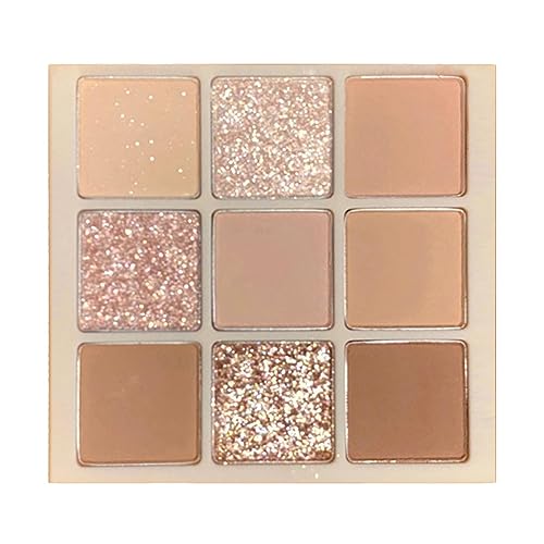 9-Farben-Lidschatten-Palette,Hochpigmentiertes Beauty-Make-up-Set mit 9 Farben | Professionelles Beauty-Augen-Make-up-Set – Pigment-Lidschatten-Palette mit lebendigen Farben, Schattierungen, Decorhome von Decorhome