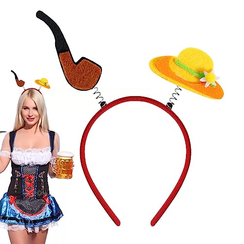 Bier-Stirnband | Filz Oktoberfest Haarreif | Dekorative Kopfbedeckung zur Aufmunterung für Maskerade, Karneval, Bühnenauftritt, Oktoberfest Decorhome von Decorhome