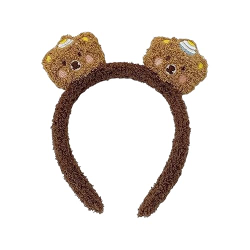 Decorhome Makeup Stirnband – 2 Stück Entzückende Bärenohren Kopfbedeckung | Niedliches Plüsch-Make-up-Stirnband | Weicher, Bequemer Haarreifen Für Frauen Und Mädchen | Stilvoller Plüsch-Haarschmuck Fü von Decorhome