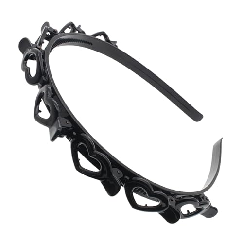 Double Bangs Hairstyle Hairpin - Double Layer Twist Brait Headband | Teeth Comb Hair Hoop Headband with Clips | Hollow Woven Sectional Clip Headband | Hair Styling Tools | Clips Headbands for Women von Decorhome